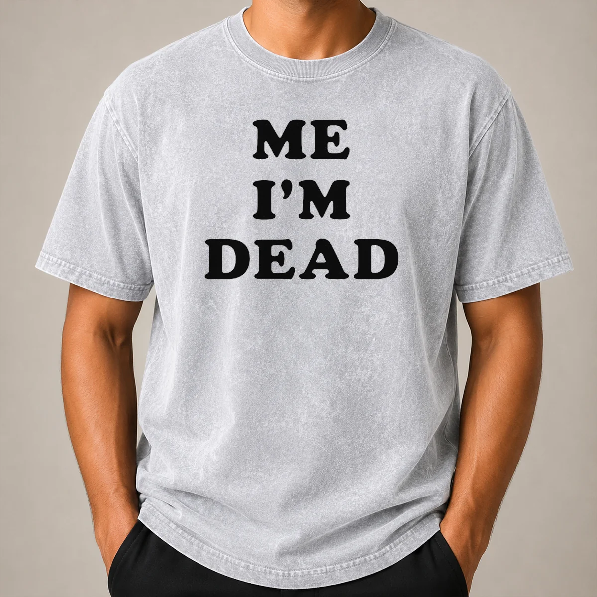 Good Touch Me I'M Dead Slogan Funny Goth Humor Washed T Shirt Good Touch Me I'M Dead Slogan Funny Goth Humor Washed T Shirt in dark grey with vintage look