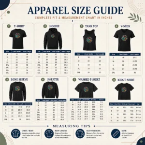 Size chart for Good What Doesn'T Kill You Mutates And Tries Again Germs with measurements in inches and cm