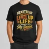 Heartbeat Watching Level Up Life Squad Vintage Retro Distressed Shirt