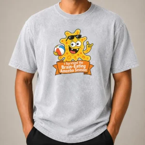 Hot Brain Eating Amoeba Survival Minimalist Washed T-Shirt