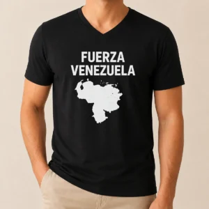 Hot Fuerza Venezuela Map V-Neck Shirt