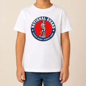 Hot Funny National Guard Always Ready Always There Kids T-Shirt