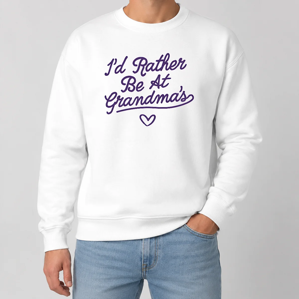 Hot Funny Rather Be At Grandma'S Lavender Onesie Sweater Hot Funny Rather Be At Grandma'S Lavender Onesie Sweater