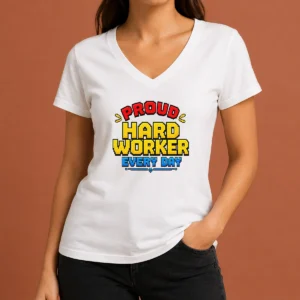 Hot Nice Labour Day Pride Pixel For Hard Workers V-Neck Shirt