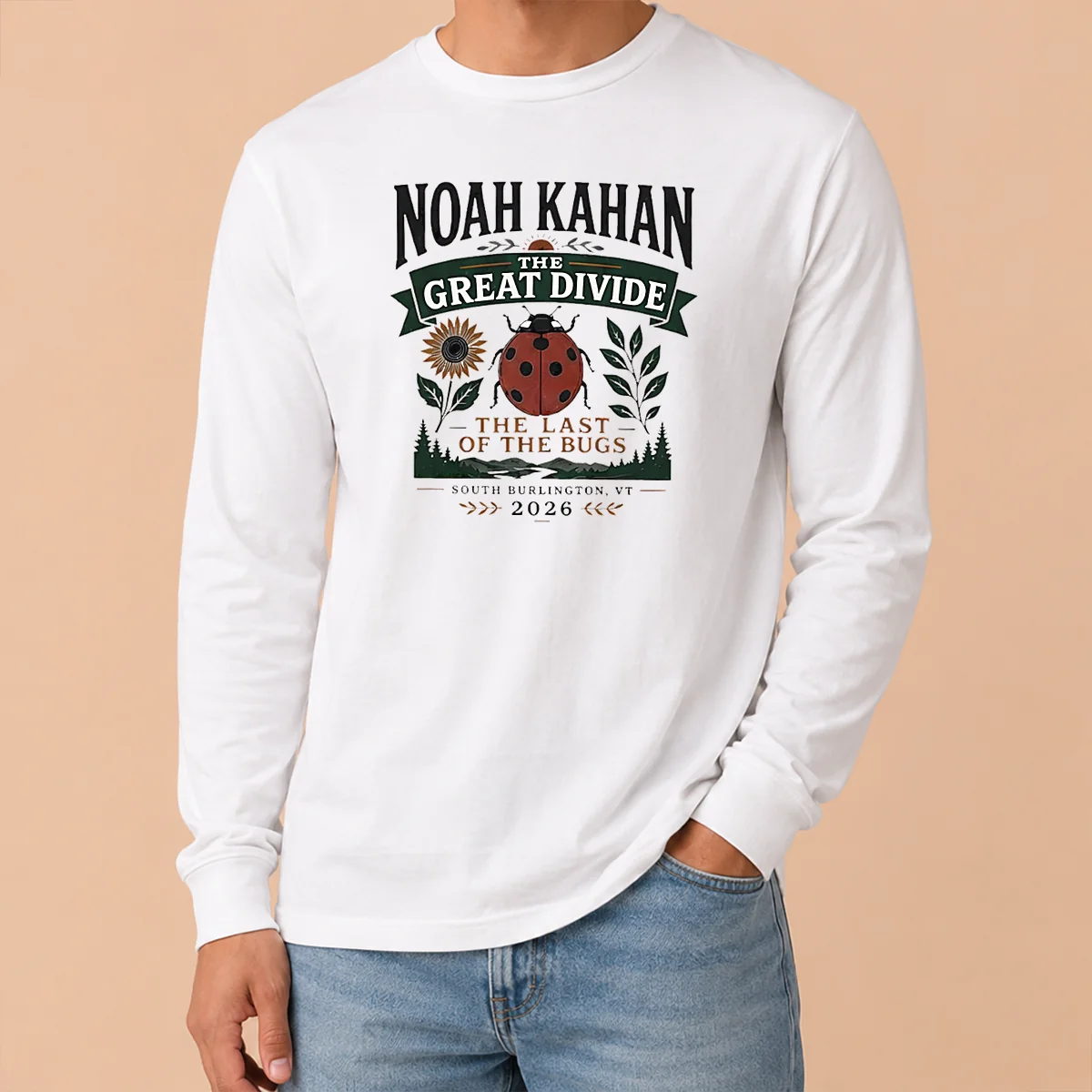 Hot Noah Kahan The Great Divide The Last Of The Bugs South Burlington 2026 Long Sleeve Shirt Hot Noah Kahan The Great Divide The Last Of The Bugs South Burlington 2026 Long Sleeve Shirt