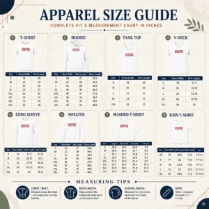 Size chart for Hot Pretty You Can Look But You Can't Touch Slogan with measurements in inches and cm