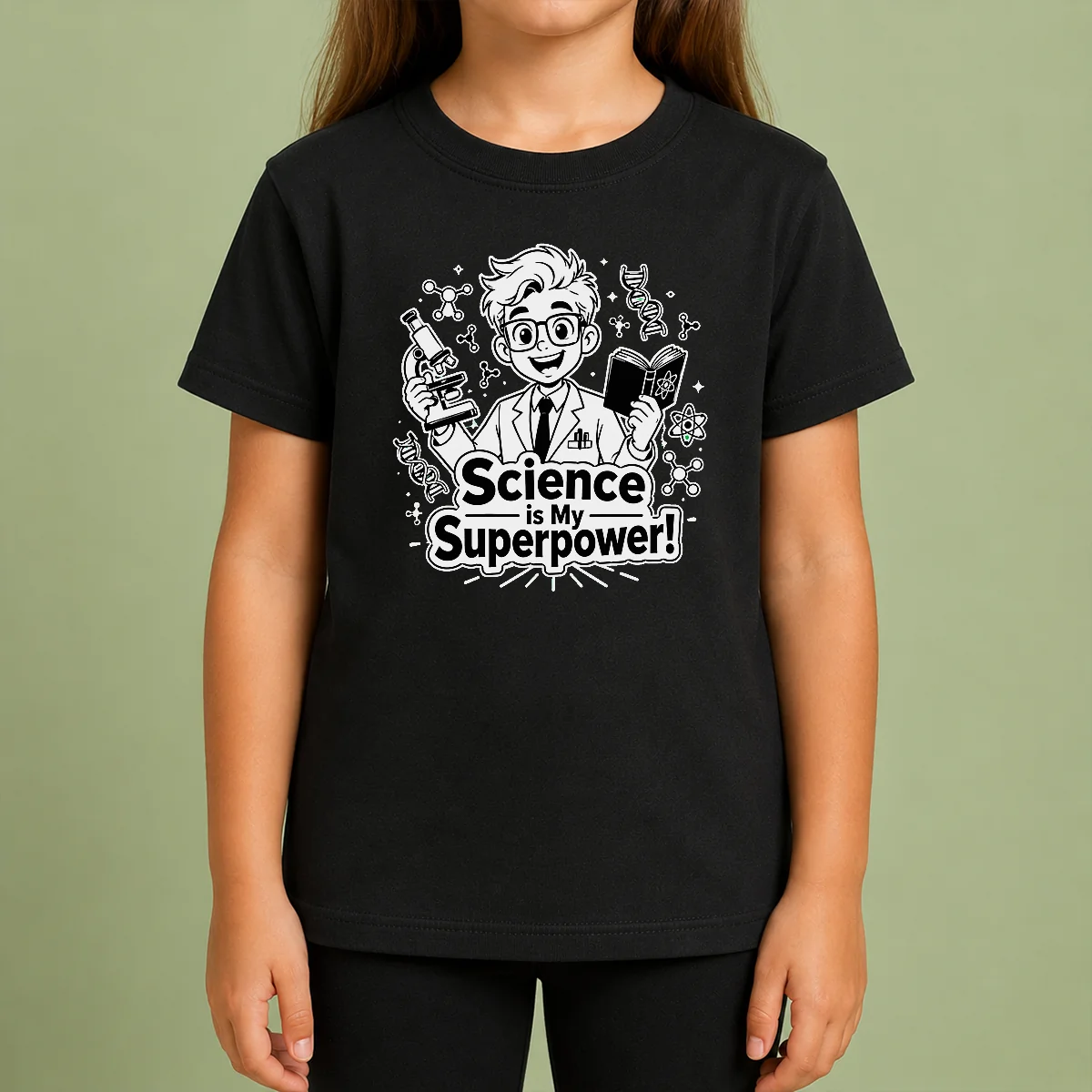 Hot Science Is My Superpower Line Art Kids T Shirt Hot Science Is My Superpower Line Art Kids T-Shirt