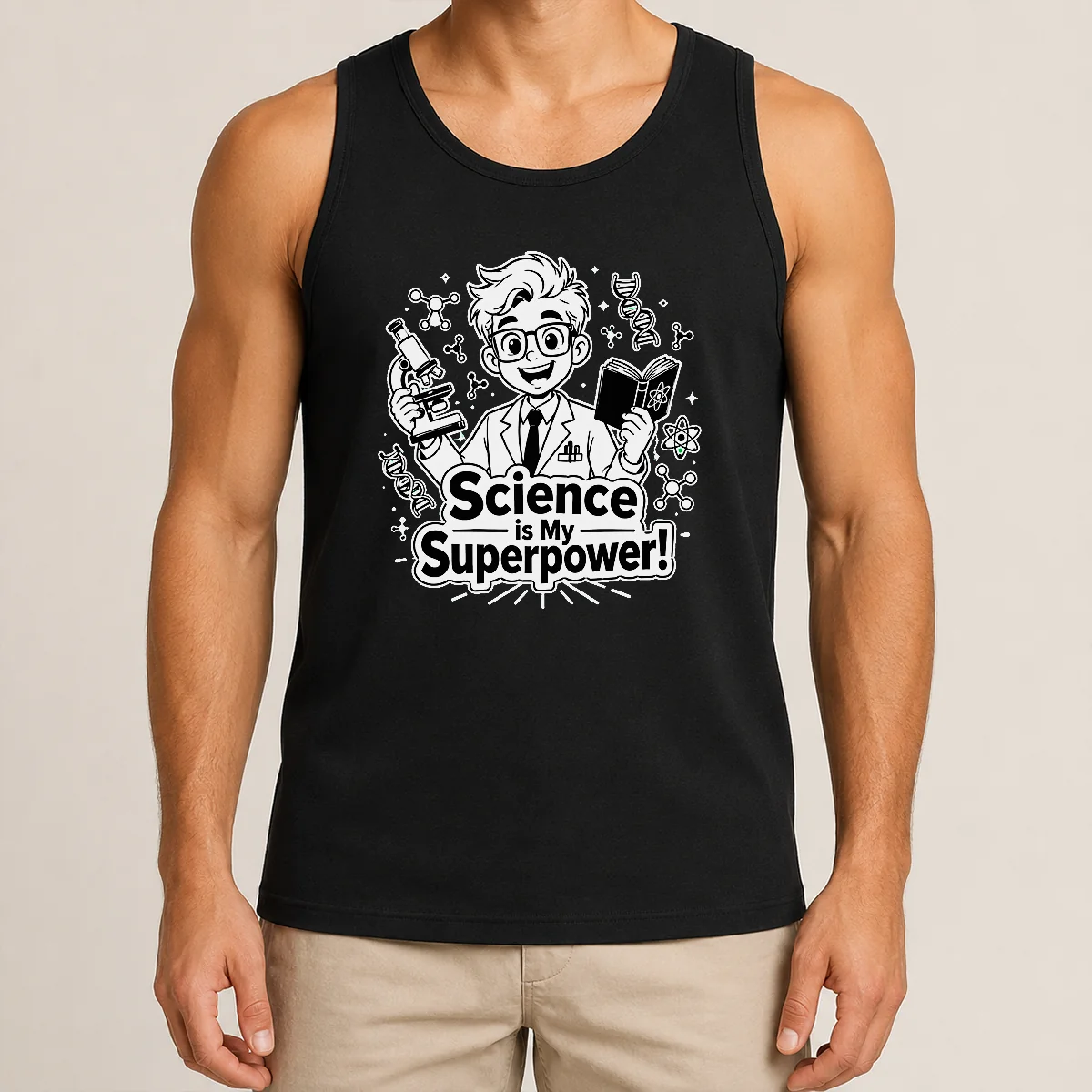 Hot Science Is My Superpower Line Art Tank Top Hot Science Is My Superpower Line Art Tank Top