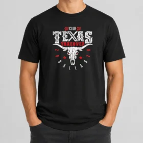 Hot Texas Takeover Club Dallas 2026 t shirt featuring bold text and graphic design on a classic crew neck cotton tee