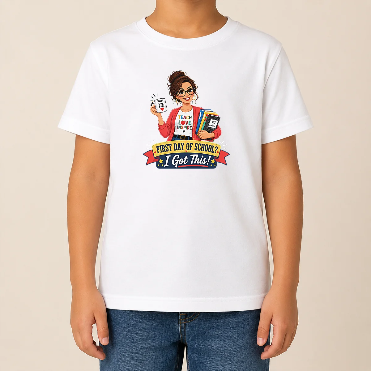 Nice First Day Of School Teacher Vector Kids T Shirt Nice First Day Of School Teacher Vector Kids T-Shirt