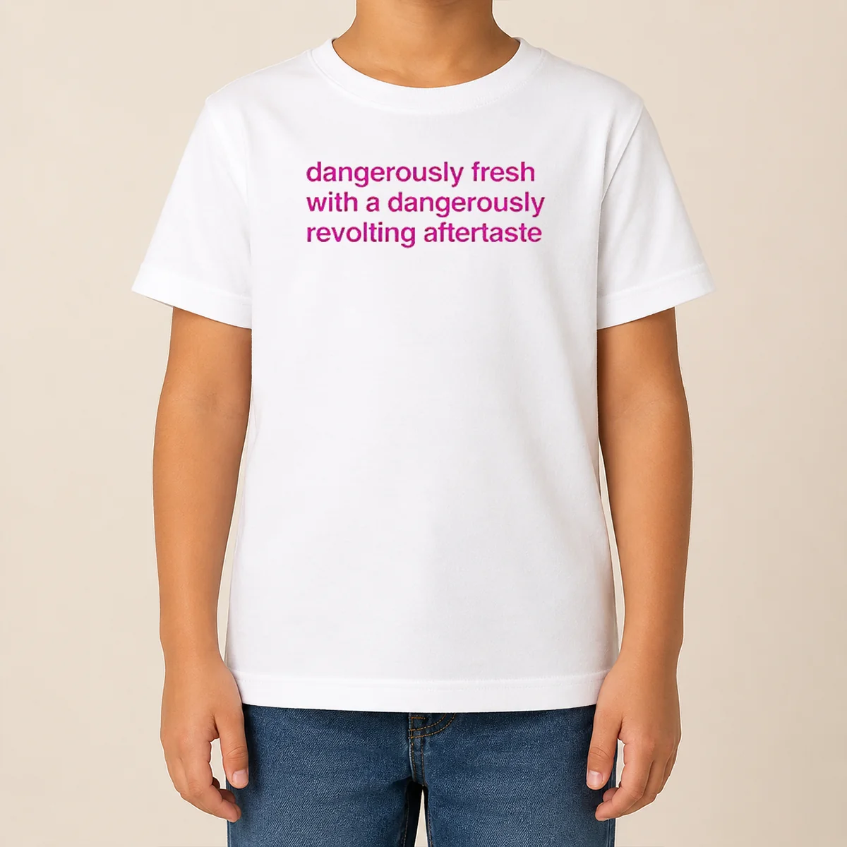 Nice Good Dangerously Fresh With A Dangerously Revolting Aftertaste Kids T Shirt Nice Good Dangerously Fresh With A Dangerously Revolting Aftertaste Kids T-Shirt