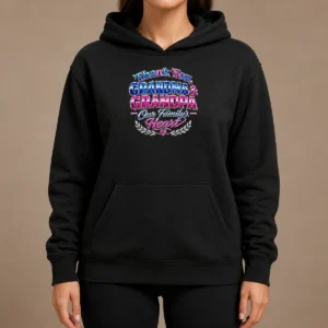 Nice Good Grandparents Day Thank You Tee With Y2K Chrome Hoodie