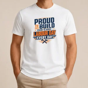 Nice Hot Labour Day Pride Typography For Hardworking Builders