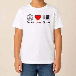 Nice Hot Peace Love Piano Kids T-Shirt