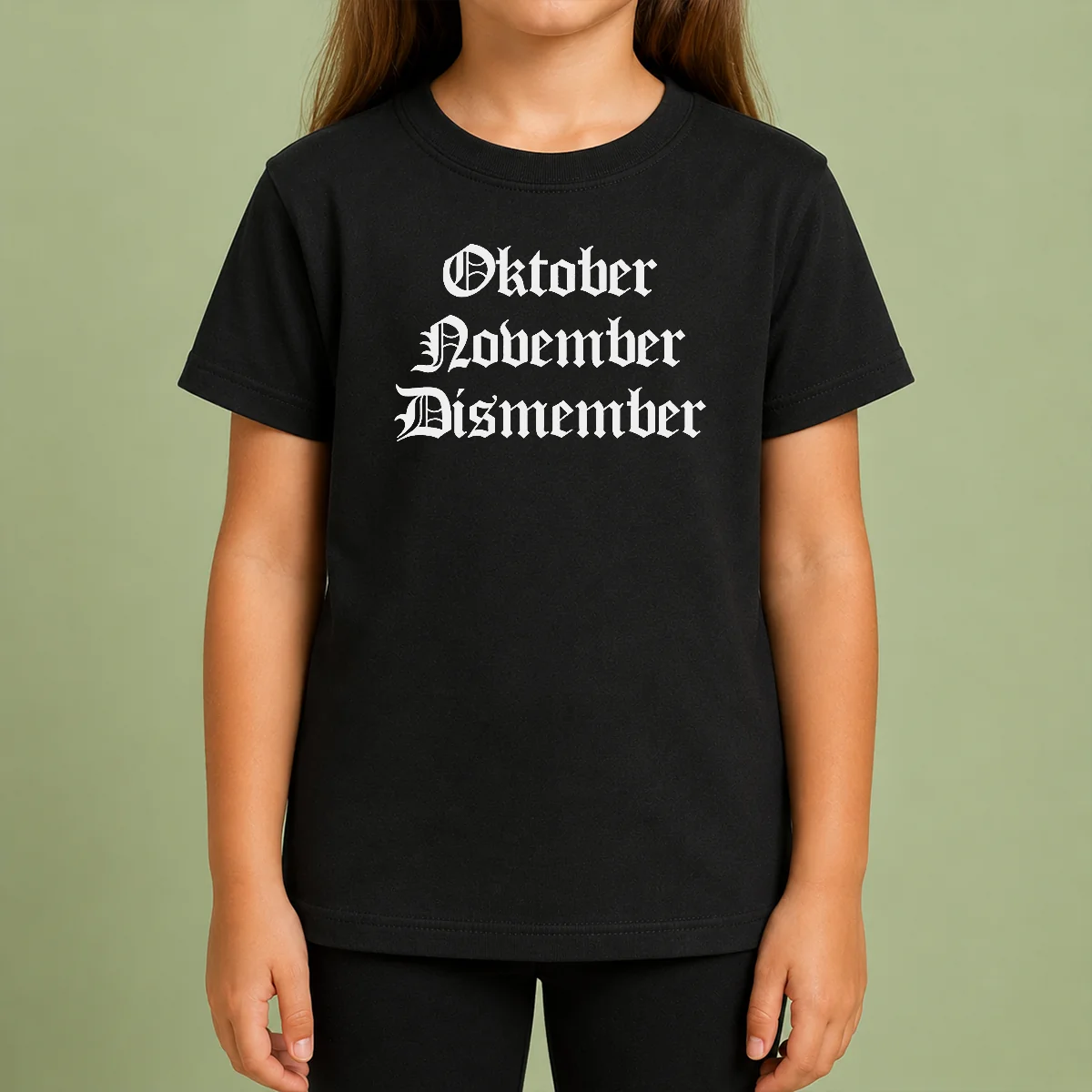 Nice Oktober November Dismember Gothic Dark Kids T Shirt Nice Oktober November Dismember Gothic Dark Kids T-Shirt