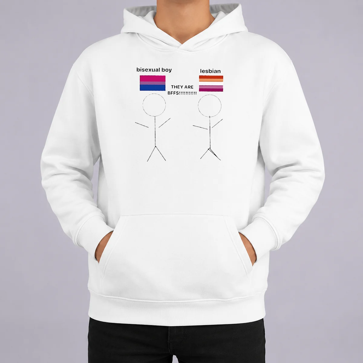 Nice Original Bisexual Boy Lesbian They Are Bff Hoodie Nice Original Bisexual Boy Lesbian They Are Bff Hoodie
