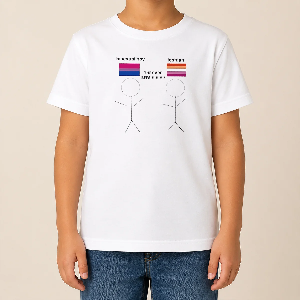 Nice Original Bisexual Boy Lesbian They Are Bff Kids T Shirt Nice Original Bisexual Boy Lesbian They Are Bff Kids T-Shirt