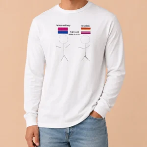 Nice Original Bisexual Boy Lesbian They Are Bff Long Sleeve Shirt