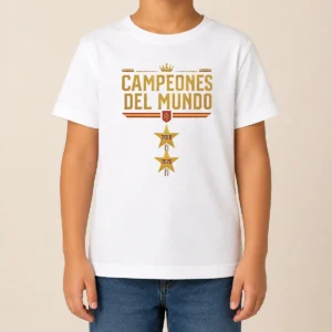 Nice Original Spain World Champions 2026 2 Stars Kids T-Shirt