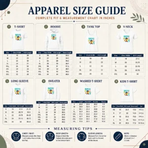 Size chart for Nice Premium I Was 6 Now I'M 7 7th Birthday 67 Meme Boys Gaming with measurements in inches and cm