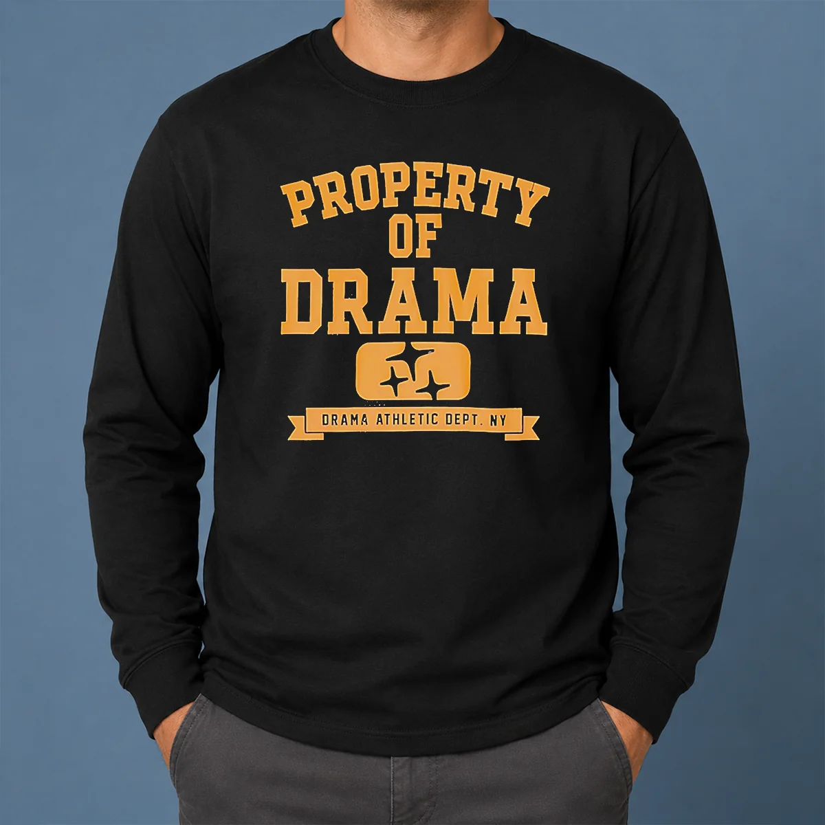 Nice Property Of Drama Athletic Dept NY Long Sleeve Shirt Nice Property Of Drama Athletic Dept NY Long Sleeve Shirt
