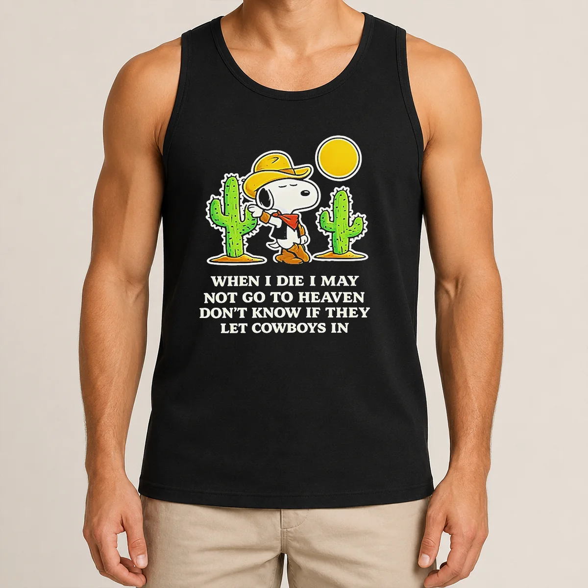 Nice Snoopy Cowboy When I Die I May Not Go To Heaven Tank Top Nice Snoopy Cowboy When I Die I May Not Go To Heaven Tank Top