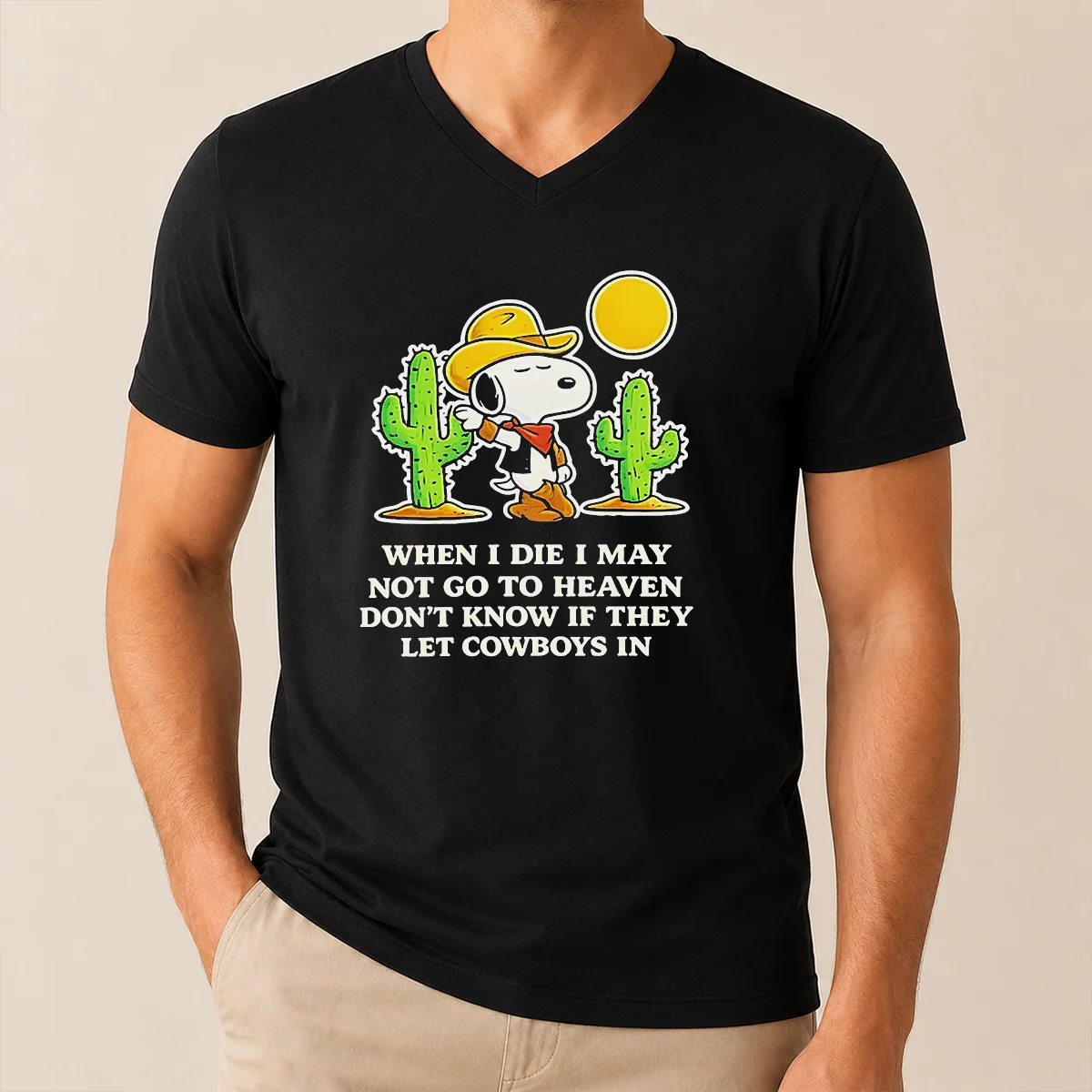 Nice Snoopy Cowboy When I Die V-Neck Shirt Nice Snoopy Cowboy When I Die V-Neck Shirt