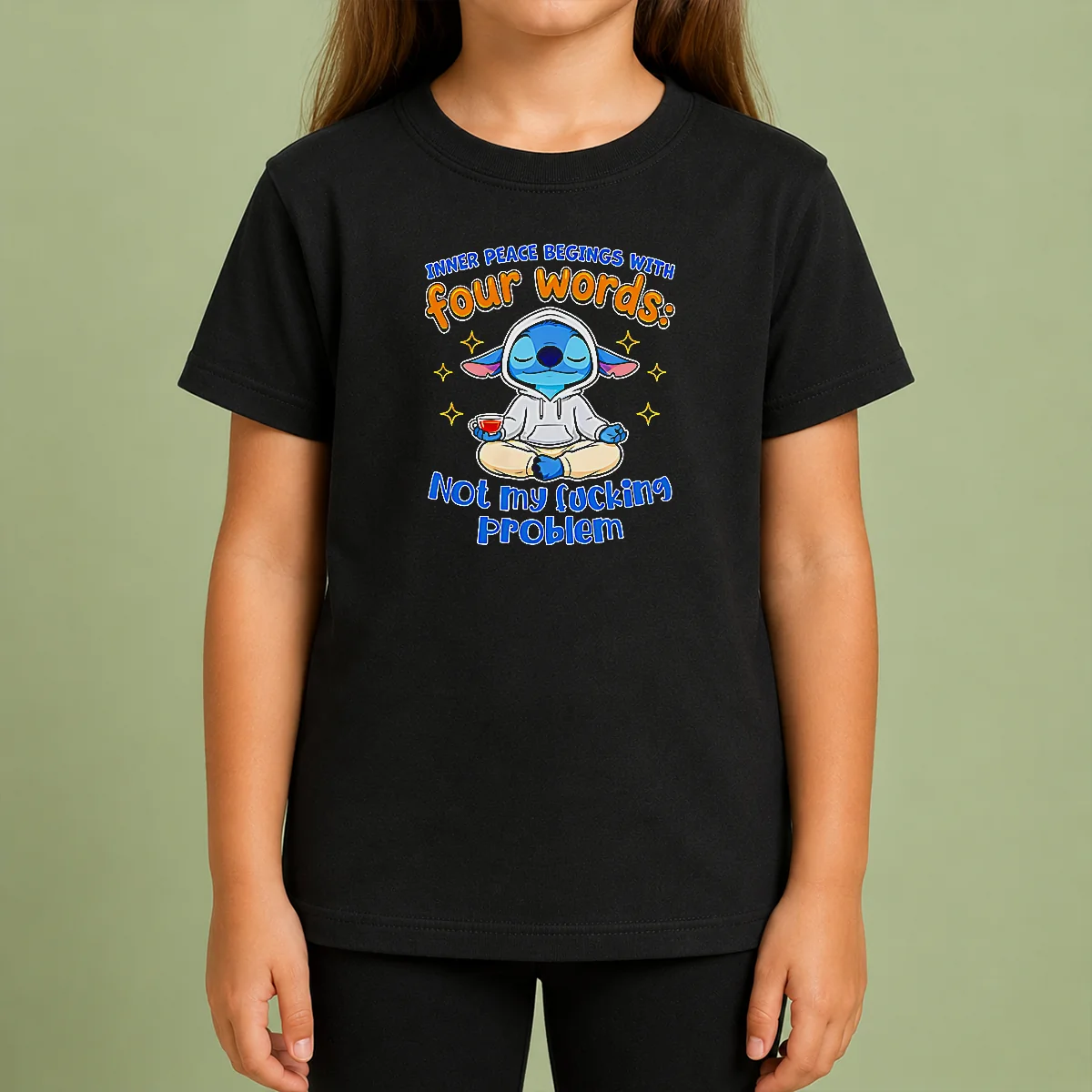 Nice Stitch Inner Peace Begins With Four Words Not My Fucking Problem Kids T Shirt Nice Stitch Inner Peace Begins With Four Words Not My Fucking Problem Kids T-Shirt