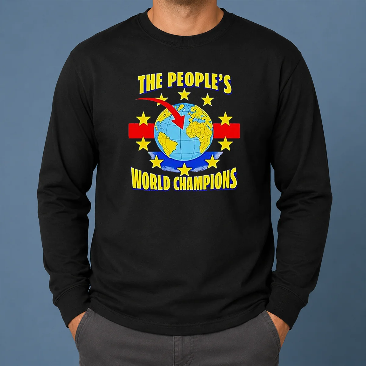 Nice The People'S World Champion Long Sleeve Shirt Nice The People'S World Champion long sleeve shirt in white with bold text design