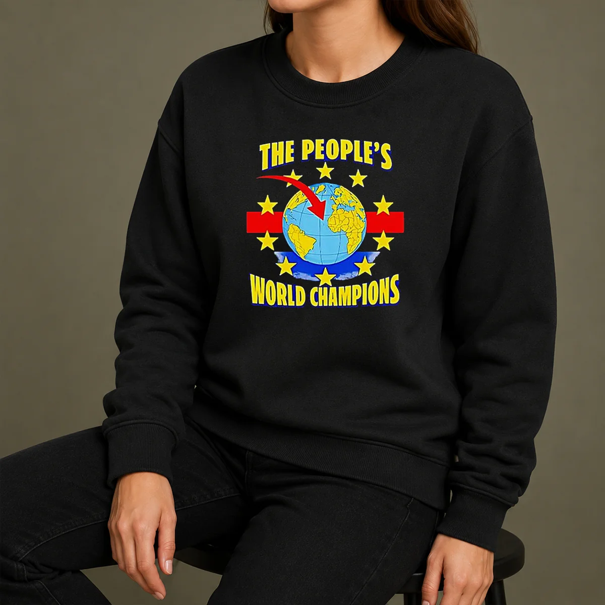 Nice The People'S World Champion Sweater Nice The People'S World Champion Sweater in a classic crewneck style with bold text design