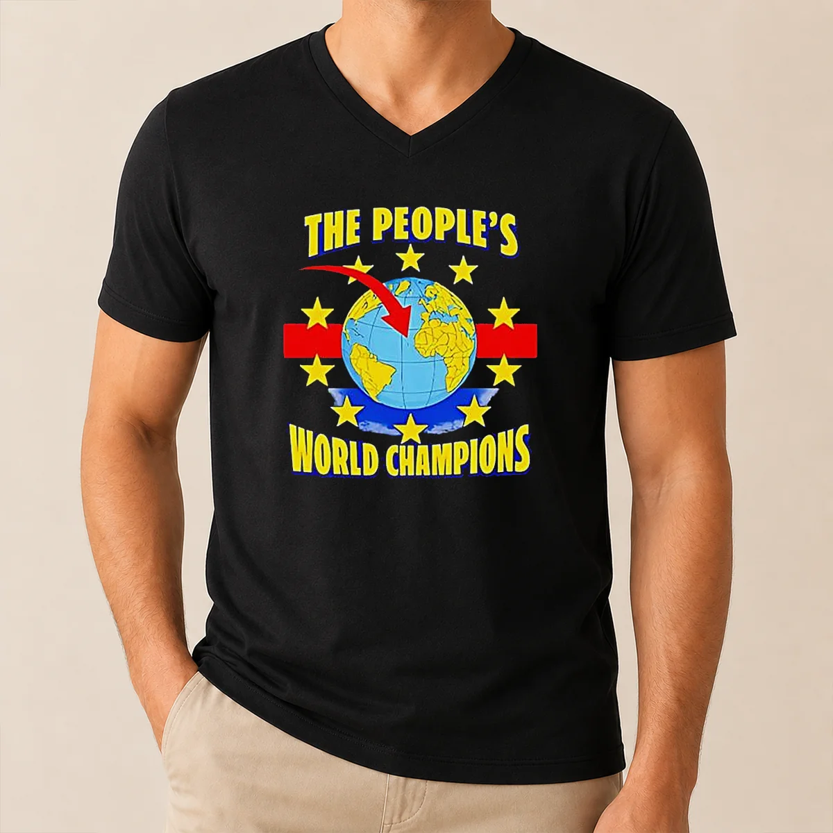 Nice The People'S World Champion V-Neck Shirt Nice The People'S World Champion V-Neck Shirt