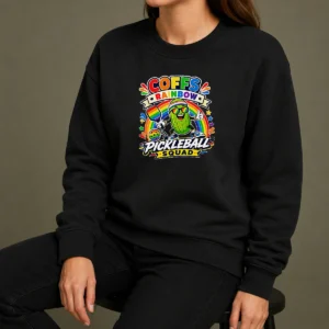 Nice Vibrant Coffs Rainbow Pickleball Enthusiast Sweater