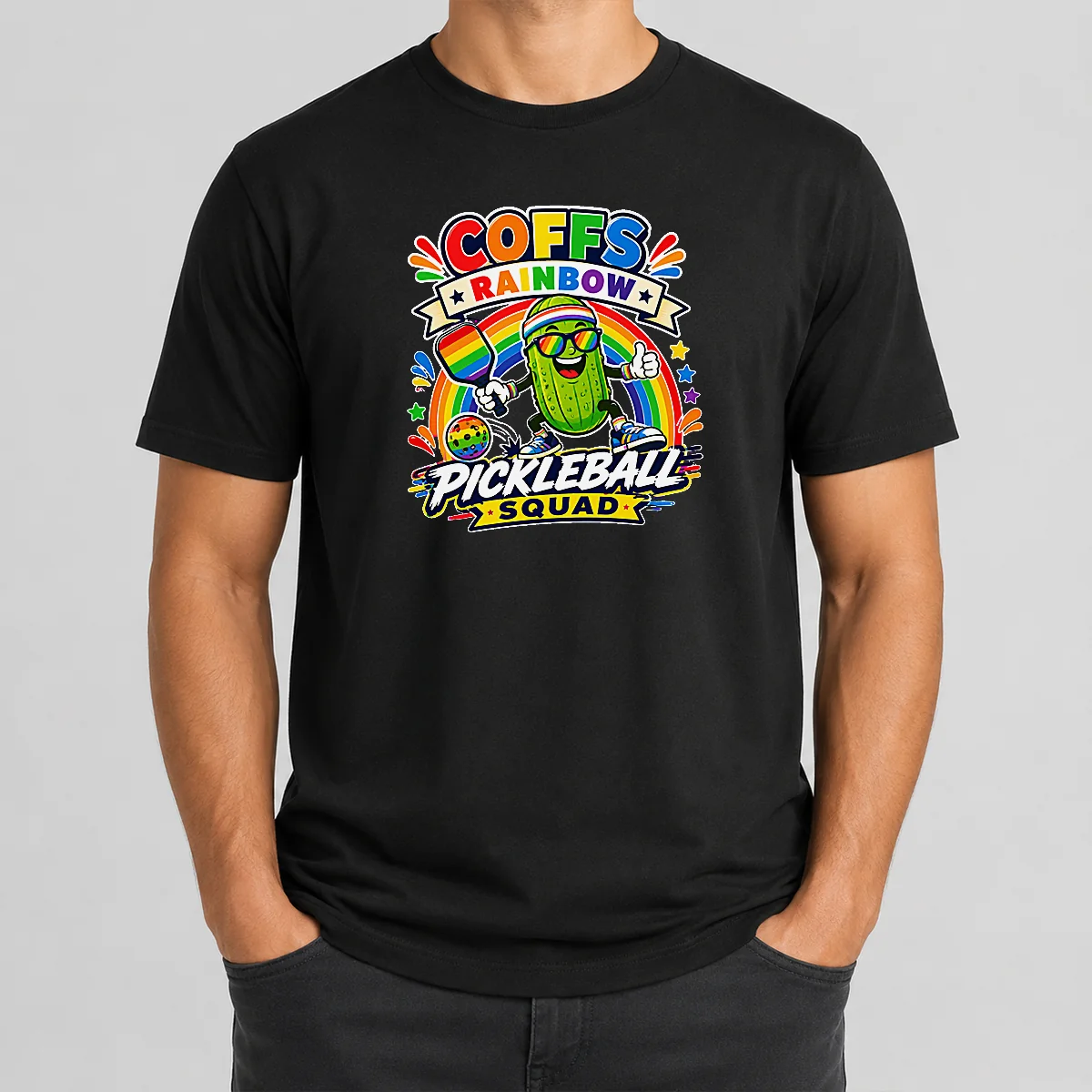 Nice Vibrant Coffs Rainbow Pickleball Enthusiast Shirt Nice Vibrant Coffs Rainbow Pickleball Enthusiast Shirt