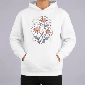 Nice With Cat Daisies Hoodie