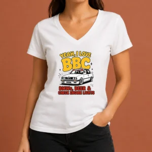 Nice Yeah I Love BBC Bmws Beer And Check Engine Lights V-Neck Shirt