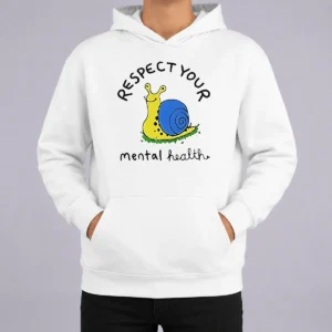 Nice Yellow Snail Respect Your Mental Health Hoodie
