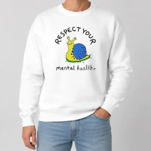 Nice Yellow Snail Respect Your Mental Health Sweater