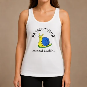 Nice Yellow Snail Respect Your Mental Health Tank Top