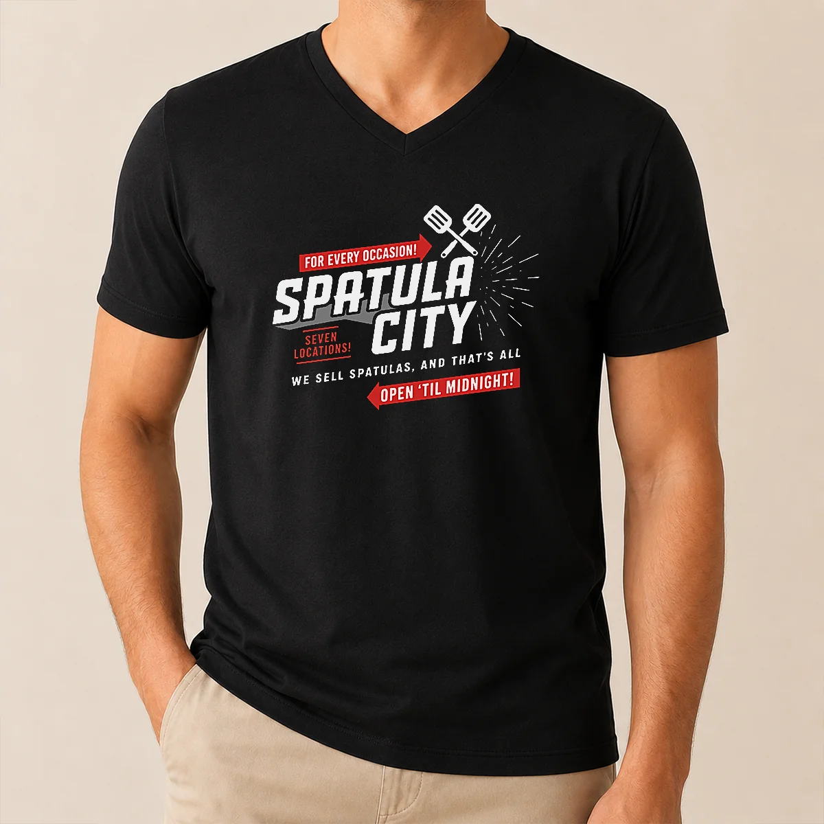 Official Awesome Spatula City Classic V-Neck Shirt Official Awesome Spatula City Classic V-Neck Shirt