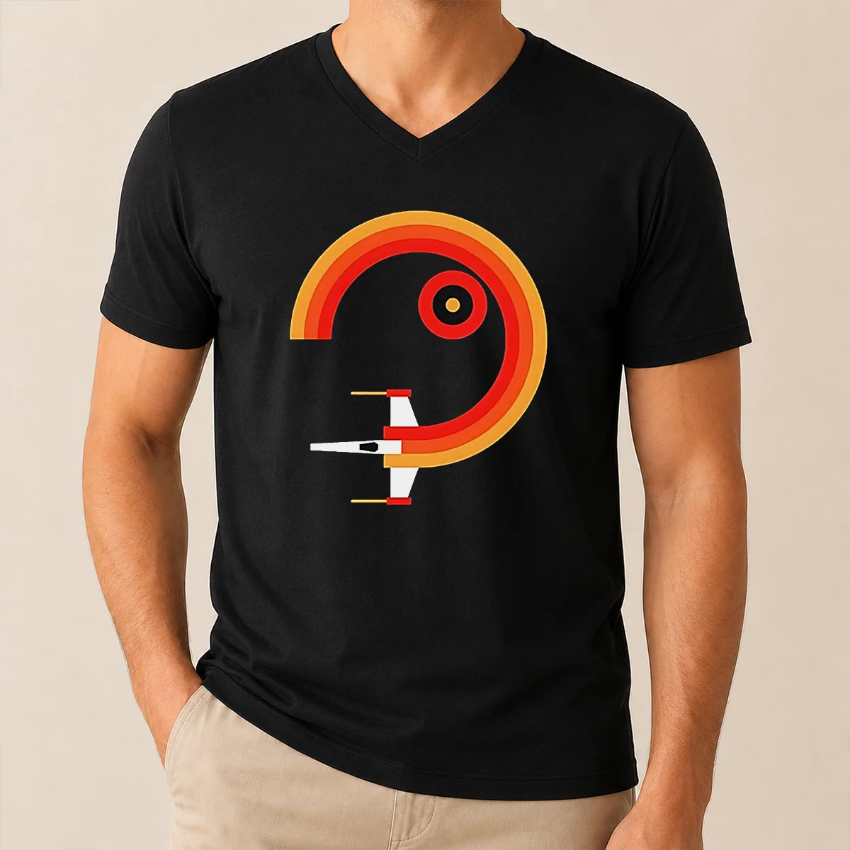 Official Awesome Star Wars X Wing V-Neck Shirt Official Awesome Star Wars X Wing V-Neck Shirt