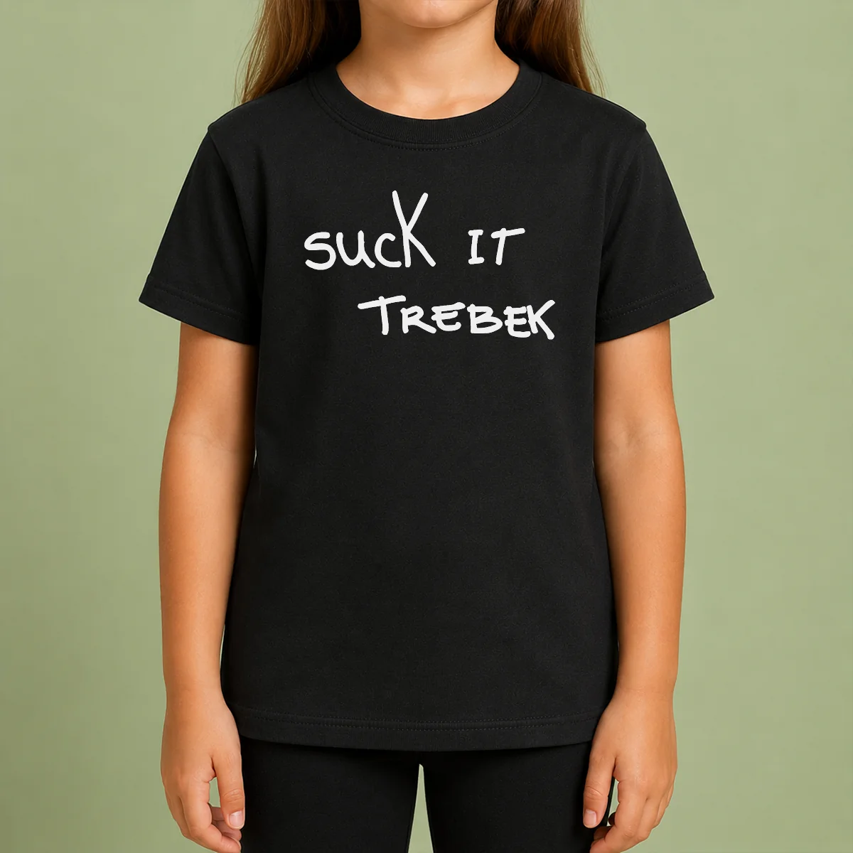 Official Awesome Suck It Trebek Chalk Text Kids T Shirt Official Awesome Suck It Trebek Chalk Text Kids T-Shirt