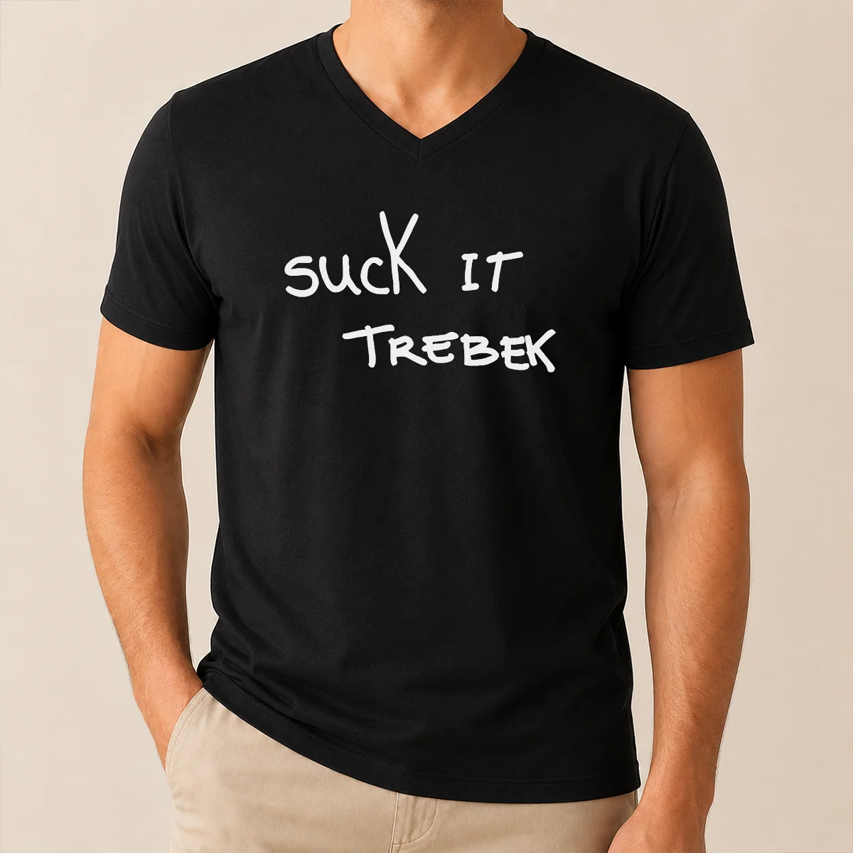 Official Awesome Suck It Trebek Chalk V-Neck Shirt Official Awesome Suck It Trebek Chalk V-Neck Shirt
