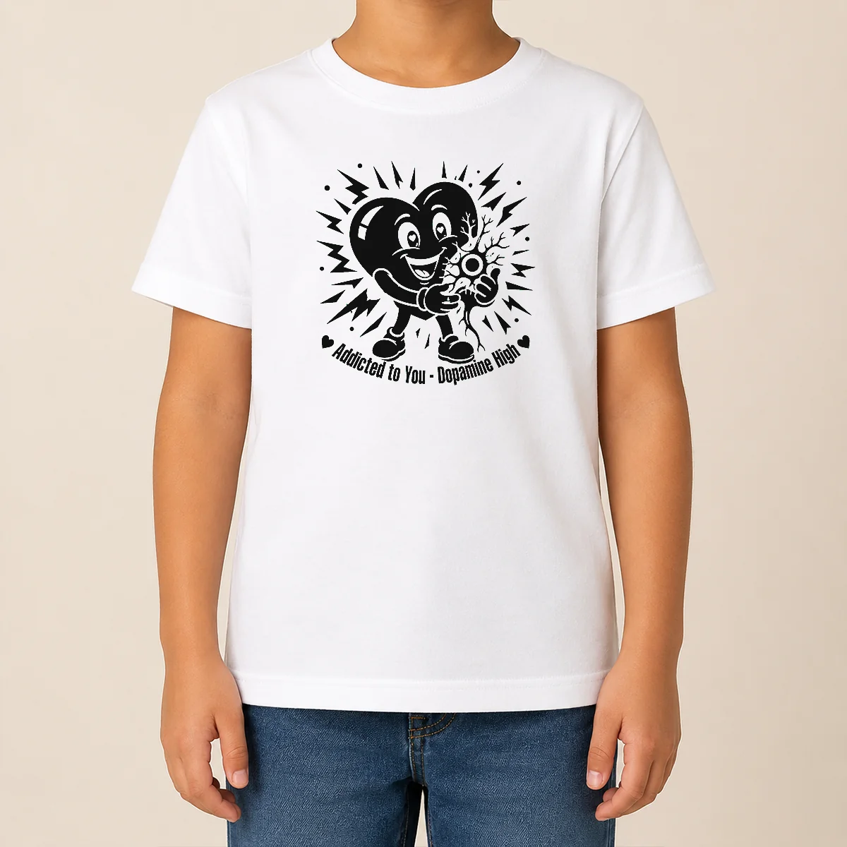 Official Dopamine Addicted To You Silhouette Love Kids T Shirt Official Dopamine Addicted To You Silhouette Love Kids T-Shirt
