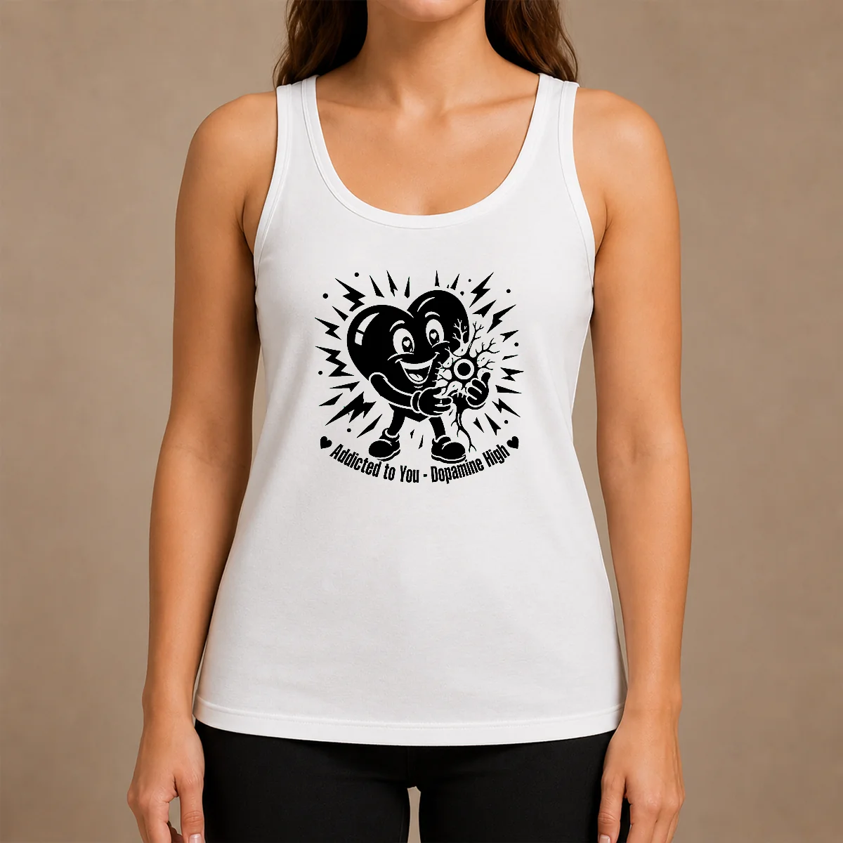 Official Dopamine Addicted To You Silhouette Love Tank Top Official Dopamine Addicted To You Silhouette Love Tank Top
