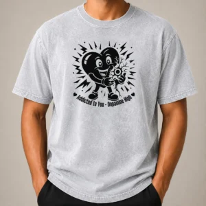 Official Dopamine Addicted To You Silhouette Love Washed T-Shirt