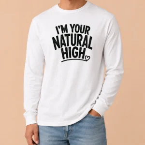 Official Dopamine Love Quote Line Art For Couples Long Sleeve Shirt in white with minimalist line art design