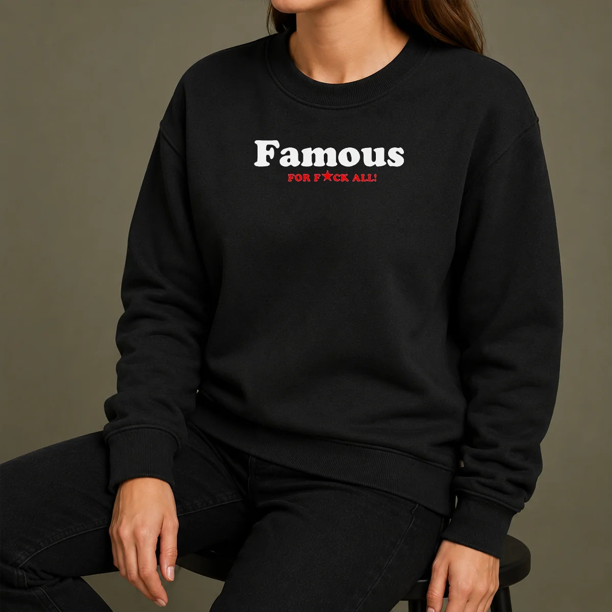 Official Famous For Fuck All Sweater Official Famous For Fuck All Sweater