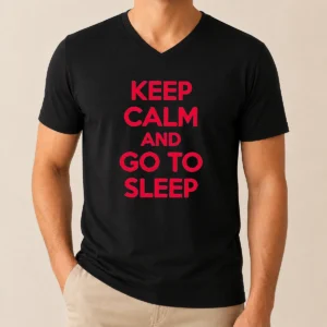 Official Keep Calm And Go To Sleep V-Neck Shirt
