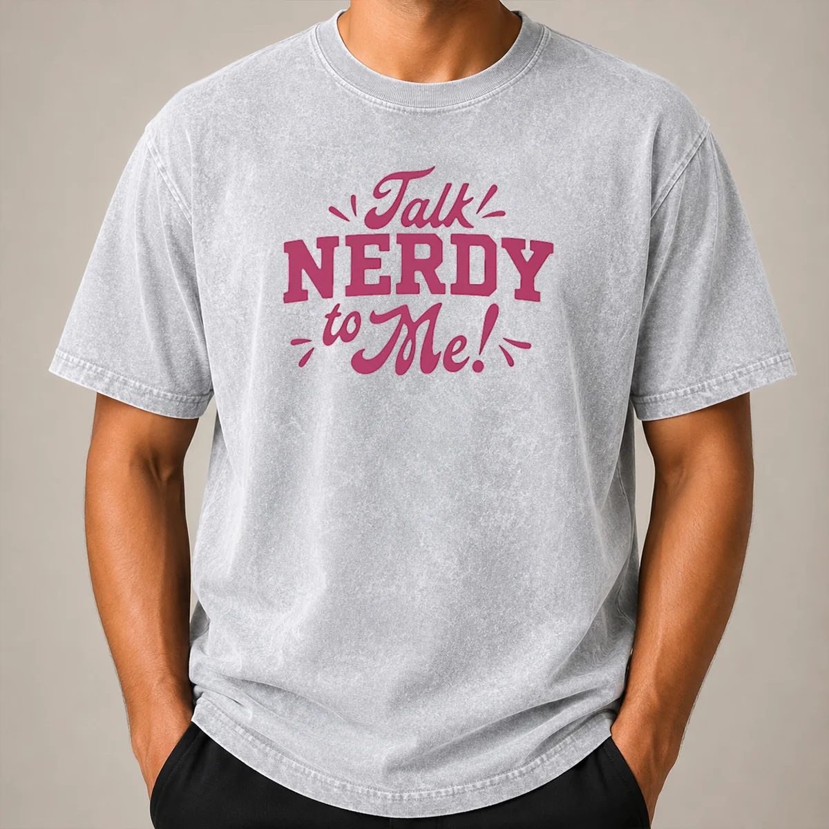 Official Nice Talk Nerdy To Me Slogan Nerd Geek Funny Washed T Shirt Official Nice Talk Nerdy To Me Slogan Nerd Geek Funny Washed T-Shirt