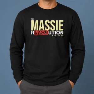 Official The Massie Revolution Est 2026 Political Movement long sleeve shirt in black with bold front print